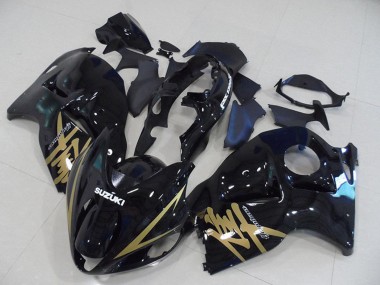 Descuento Carenados Moto Suzuki GSXR 1300 Hayabusa 1996-2007 - Negro Brillante Oro Calcomanía