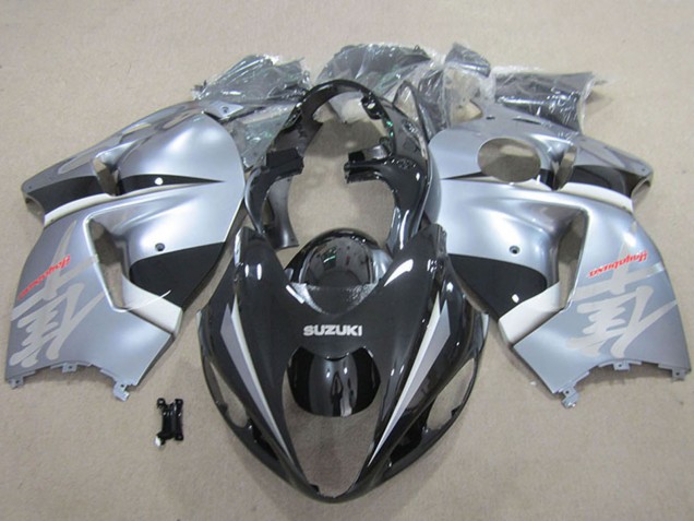 Descuento Carenados Moto Suzuki GSXR 1300 Hayabusa 1996-2007 - Negro Mate Plata