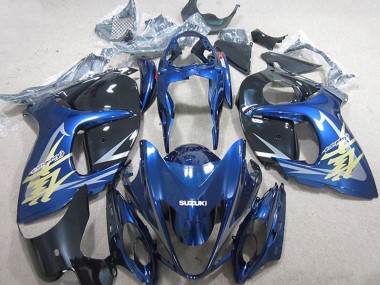 Descuento Carenados Moto Suzuki GSXR 1300 Hayabusa 2008-2020 - Azul Blanco Oro Calcomanía