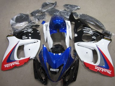 Descuento Carenados Moto Suzuki GSXR 1300 Hayabusa 2008-2020 - Blanco Azul Rojo Makita