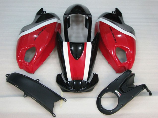 Descuento Kits Carenado Moto Ducati Monster 696 2008-2012 - Blanco Rojo Negro Brillante