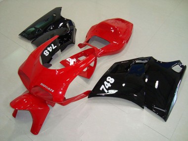 Descuento Carenados Moto Ducati 748 1993-2005 - Rojo Negro Brillante