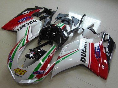 Descuento Carenados Moto Ducati 1098 2007-2014 - Rojo Blanco Negro Verde Tim 46