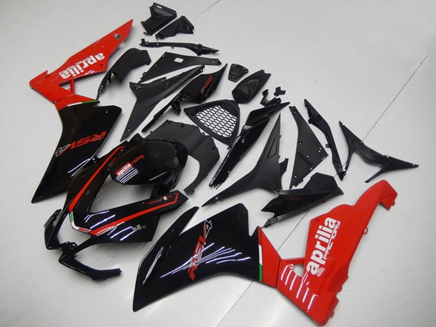 Descuento Carenados Moto Aprilia RSV4 1000 2009-2015 - Negro Brillante Rojo