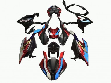 Descuento Carenado Moto BMW S1000RR 2019-2022 - Negro Azul Rojo Oro EstiloCarrera