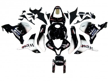 Descuento Carenados Moto Honda CBR600RR 2009-2012 - Negro Brillante Blanco West