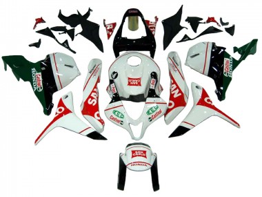 Descuento Carenados Moto Honda CBR600RR 2009-2012 - Blanco Rojo Verde Castrol San Carlo
