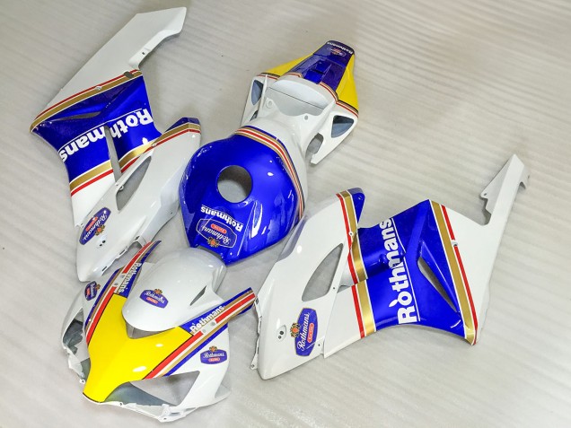 Descuento Carenados Moto Honda CBR1000RR 2004-2005 - Blanco Azul Amarillo Rothmans