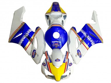 Descuento Carenados Moto Honda CBR1000RR 2004-2005 - Blanco Azul Amarillo Rothmans