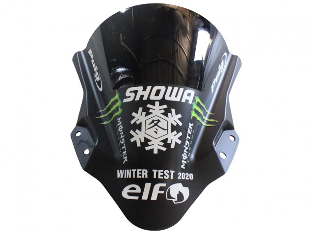 Descuento Carenados Moto Kawasaki EX400 2018-2024 - Negro Mate Verde Monstruo Showr Nieve