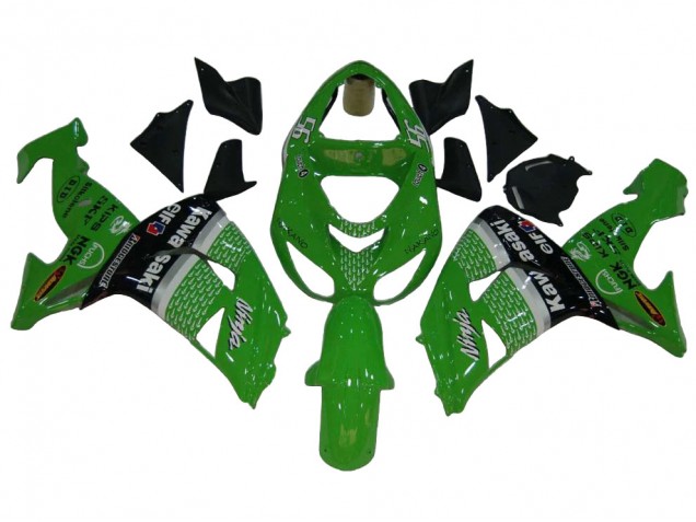 Descuento Carenados Moto Kawasaki ZX10R 2006-2007 - Verde Blanco Negro Elf