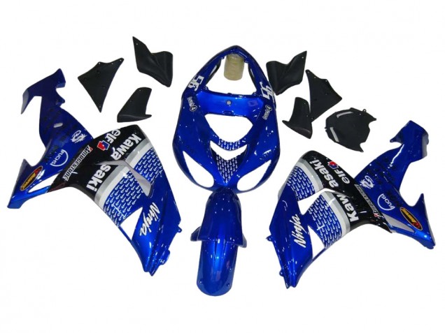 Descuento Carenados Moto Kawasaki ZX10R 2006-2007 - Azul Blanco Negro Elf
