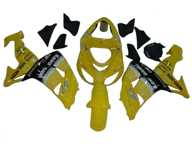 Descuento Carenados Moto Kawasaki ZX10R 2006-2007 - Amarillo Plata Negro Elf