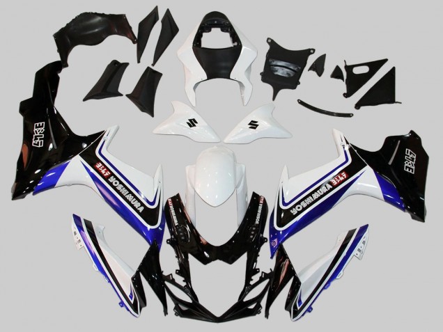 Descuento Carenados Moto Suzuki GSXR 600/750 2011-2024 - Blanco Azul Negro Alstare