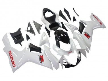 Descuento Carenados Moto Suzuki GSXR 600/750 2011-2024 - Blanco Negro Brillante Rojo Calcomanía