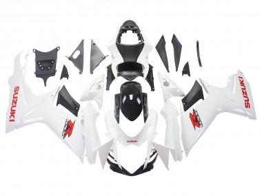 Descuento Carenados Moto Suzuki GSXR 600/750 2011-2024 - Blanco Negro Brillante Rojo Calcomanía