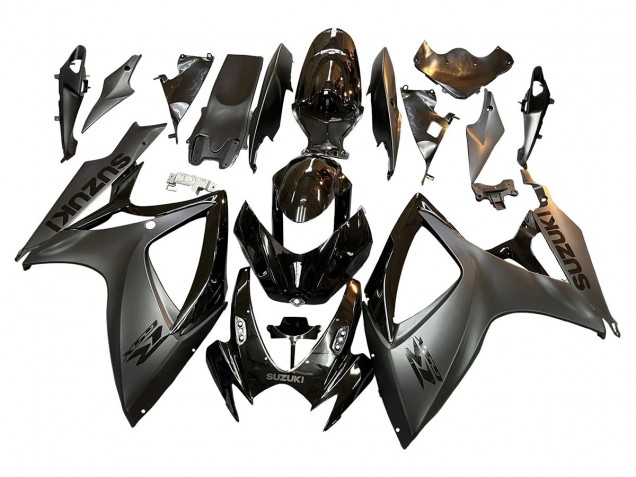 Descuento Carenados Moto Suzuki GSXR 600/750 2006-2007 - Negro Brillante Negro Mate