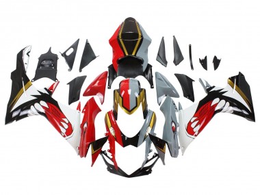 Descuento Carenados Moto Suzuki GSXR 600/750 2011-2024 - Rojo Oro Gris Negro Blanco Tiburón