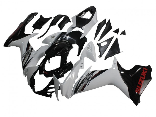 Descuento Carenados Moto Suzuki GSXR 600/750 2011-2024 - Blanco Negro Brillante