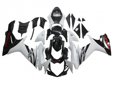 Descuento Carenados Moto Suzuki GSXR 600/750 2011-2024 - Blanco Negro Brillante