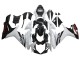Descuento Carenados Moto Suzuki GSXR 600/750 2011-2024 - Blanco Negro Brillante