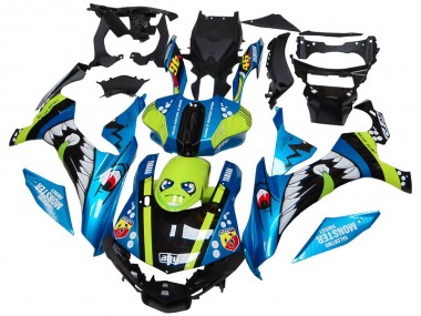 Descuento Carenados Moto Yamaha YZF R1 2015-2019 - Azul Verde Negro Tiburón
