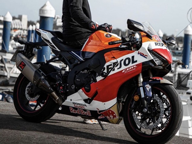 Descuento Carenados Moto Honda CBR1000RR 2017-2023 - Naranja Blanco Rojo Negro Brillante Repsol Rojo Bull