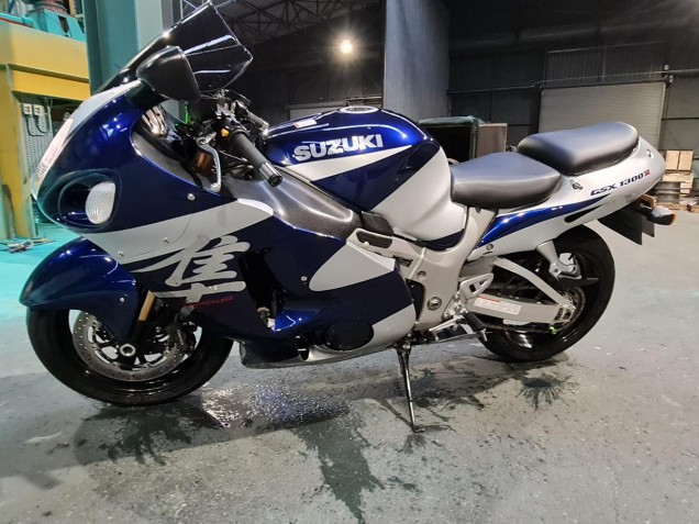 Descuento Carenados Moto Suzuki GSXR 1300 Hayabusa 1996-2007 - Azul Blanco