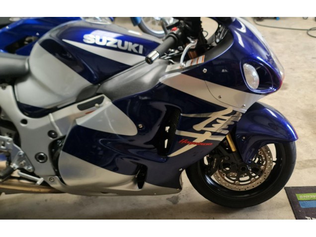 Descuento Carenados Moto Suzuki GSXR 1300 Hayabusa 1996-2007 - Azul Blanco