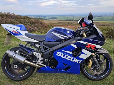 Descuento Carenados Moto Suzuki GSXR 600 2004-2005 - Azul Blanco Rojo
