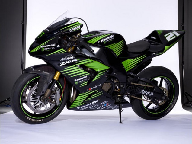 Descuento Carenados Moto Kawasaki ZX10R 2006-2007 - Negro Brillante Verde Blanco
