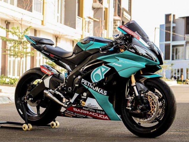 Descuento Carenados Moto Yamaha YZF R6 2008-2016 - Verde Claro Blanco Negro Petronas