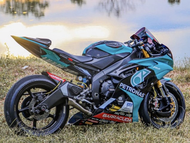 Descuento Carenados Moto Yamaha YZF R6 2008-2016 - Verde Claro Blanco Negro Petronas