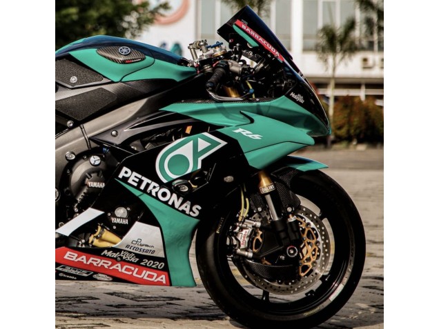 Descuento Carenados Moto Yamaha YZF R6 2008-2016 - Verde Claro Blanco Negro Petronas