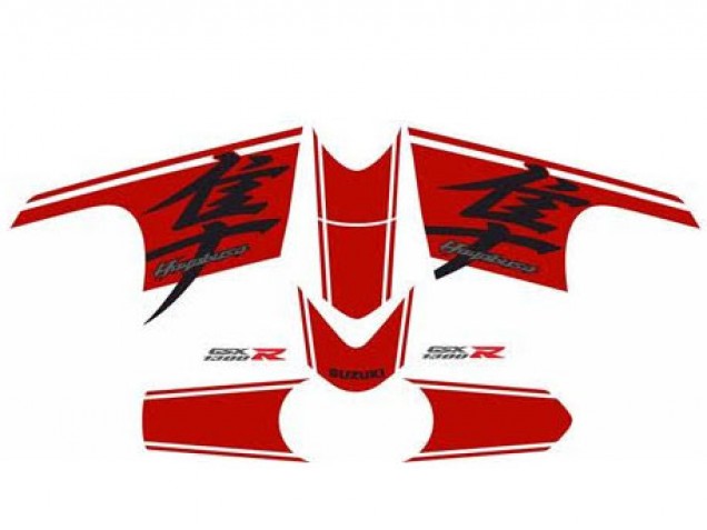 Descuento Carenado Moto Suzuki GSXR 1300 Hayabusa 2008-2020 - Negro Brillante Rojo