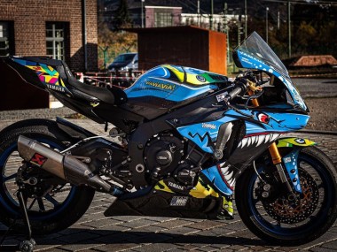 Descuento Carenados Moto Yamaha YZF R1 2015-2019 - Azul Amarillo Tiburón