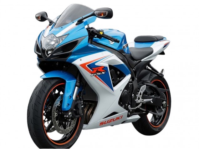 Descuento Carenados Moto Suzuki GSXR 600 2006-2007 - Blanco Azul Rojo