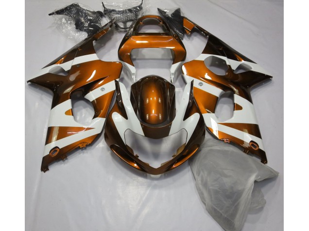 Naranja Brillante & Blanco 00-02 GSXR 1000 Carenado Naranja Brillante & Blanco 00-02 GSXR 1000 Carenado