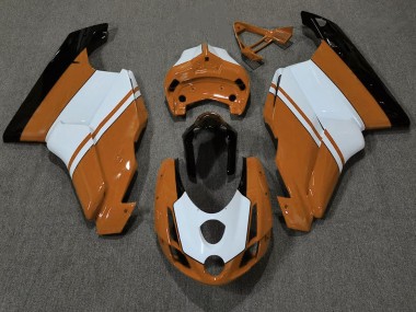 Naranja Brillante & Blanco 03-04 Ducati 749 999 Carenado