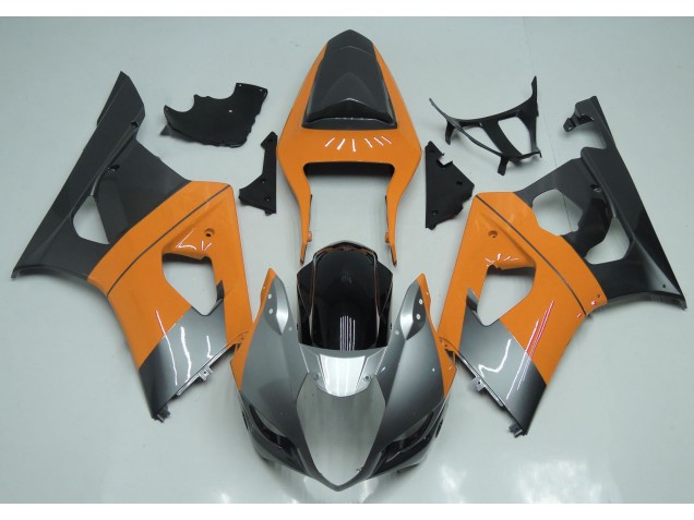 Naranja Claro Plata & Negro 03-04 GSXR 1000 Carenado