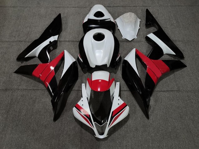 Negro Blanco & Rojo 07-08 CBR600RR Carenado Negro Blanco & Rojo 07-08 CBR600RR Carenado