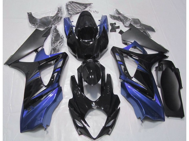 Negro Brillante & Azul 07-08 GSXR 1000 Carenado Negro Brillante & Azul 07-08 GSXR 1000 Carenado