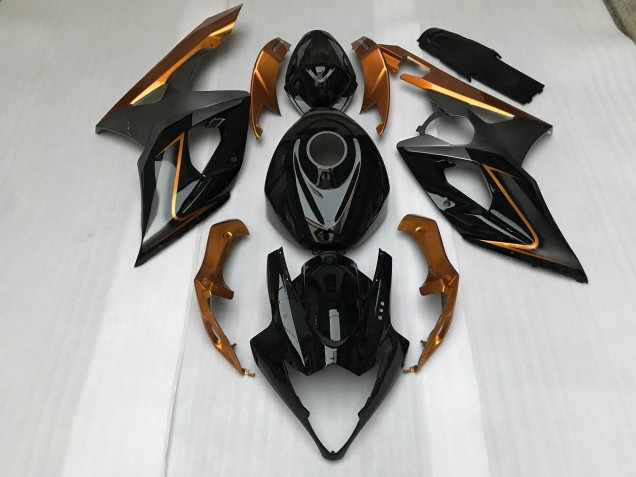 Negro Brillante & Bronce 05-06 GSXR 1000 Carenado Negro Brillante & Bronce 05-06 GSXR 1000 Carenado