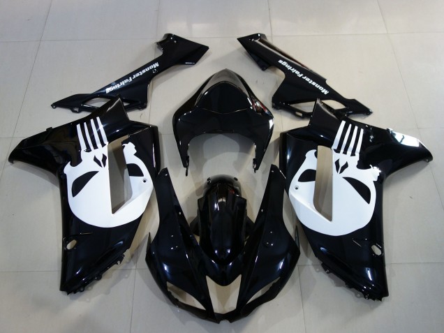 Negro Brillante & Calavera 07-08 ZX6R Carenado Negro Brillante & Calavera 07-08 ZX6R Carenado