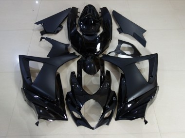 Negro Brillante & Mate Liso 07-08 GSXR 1000 Carenado