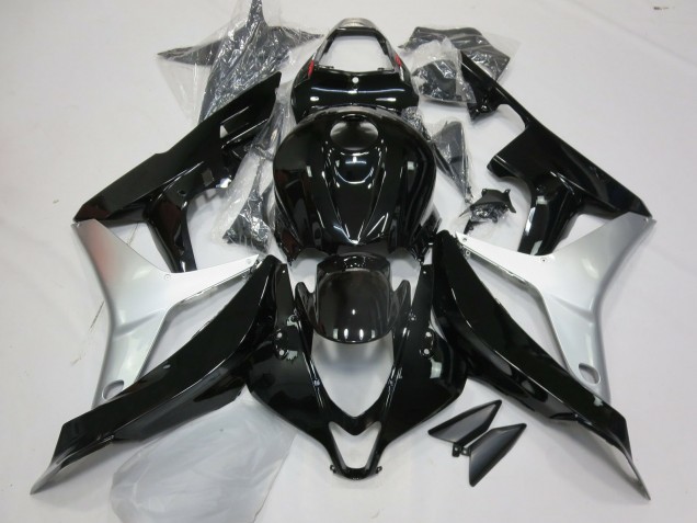 Negro Brillante & Plata 07-08 CBR600RR Carenado Negro Brillante & Plata 07-08 CBR600RR Carenado