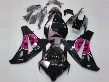 Negro Brillante & Rosa 08-11 CBR1000RR Carenado