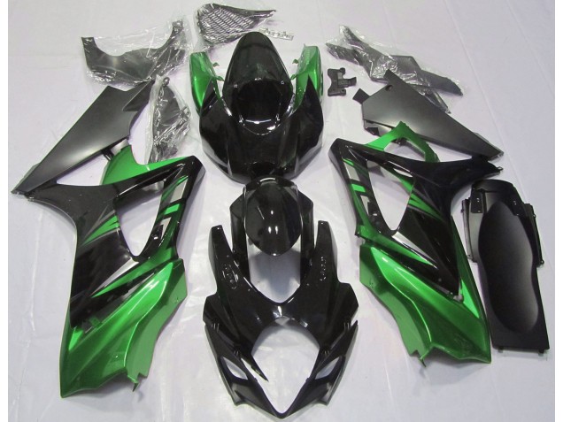 Negro Brillante & Verde 07-08 GSXR 1000 Carenado Negro Brillante & Verde 07-08 GSXR 1000 Carenado