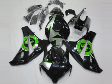 Negro Brillante & Verde 08-11 CBR1000RR Carenado