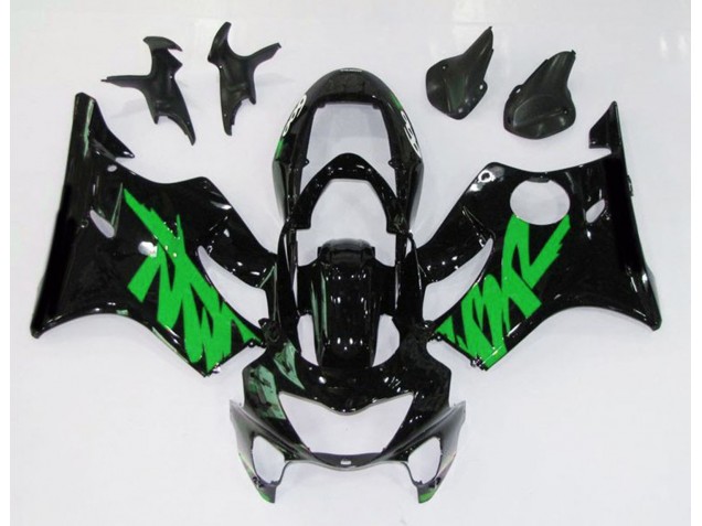 Negro Brillante & Verde 99-00 CBR600 F4 Carenado Negro Brillante & Verde 99-00 CBR600 F4 Carenado